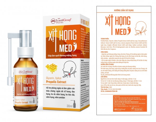 Xịt họng Medi - chấm dứt cơn ho - tăng cường hô hấp