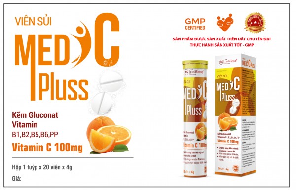 VIÊN SỦI MEDI C PLUSS - nâng cao sức đề kháng, giảm mệt mỏi do thiếu vitamin