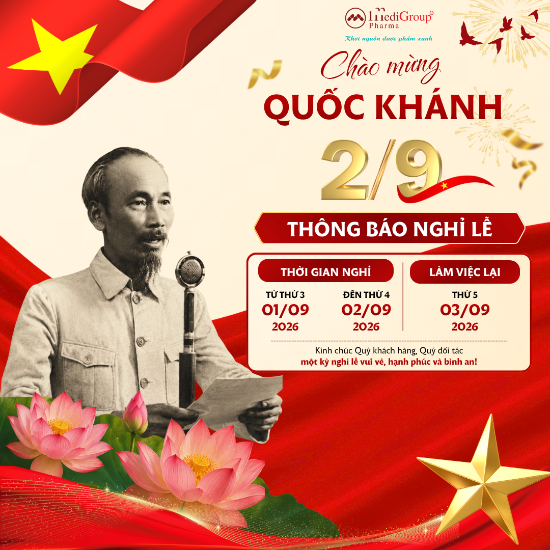 MEDIGROUP THÔNG BÁO LỊCH NGHỈ LỄ QUỐC KHÁNH 2/9/2026